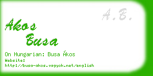 akos busa business card